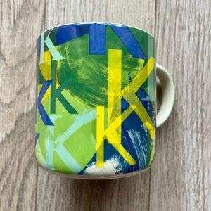Anthropologie Monogram Lottie Initial Mug Letter K NEW